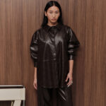 LEATHER-EFFECT OVERSHIRT